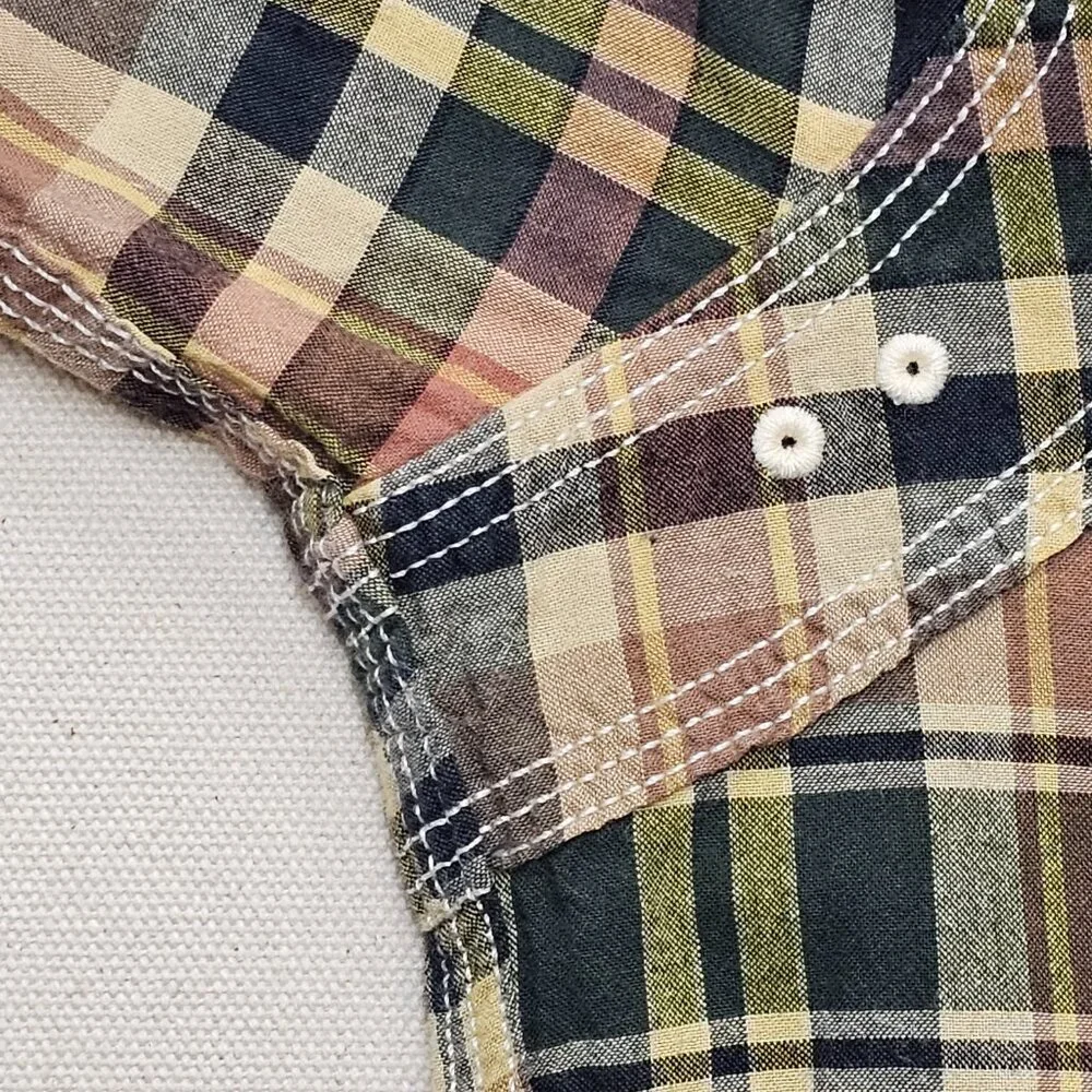 J.Crew Wallace & Barnes Navel Plaid Workshirt Classic M